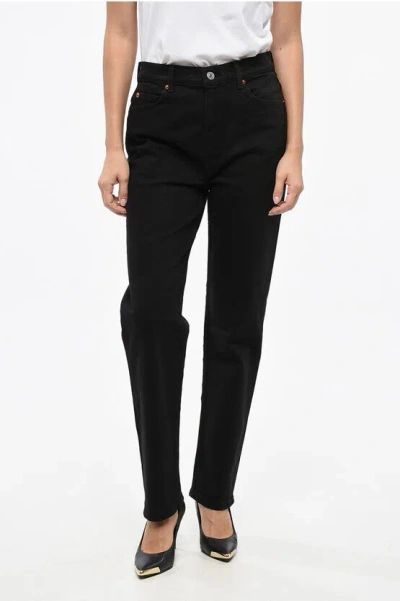 Re/done Straight Leg Dark Wash 70s Jeans 20cm Grösse 29 In Black