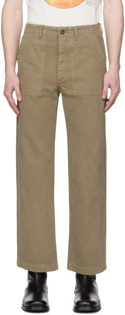 Re/done Straight-leg Herringbone Trousers