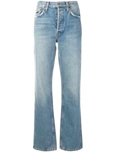 Re/done Denim Straight-leg Jeans In Blue