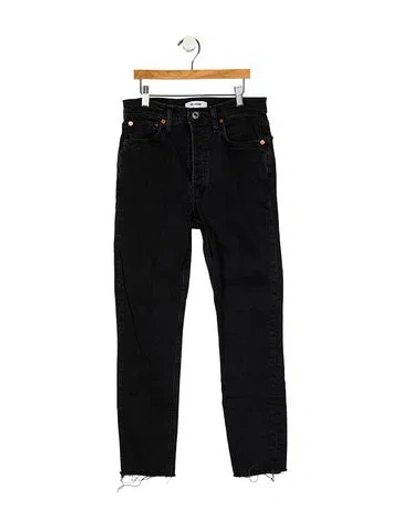 Pre-owned Re/done Straight Leg Pants In Black