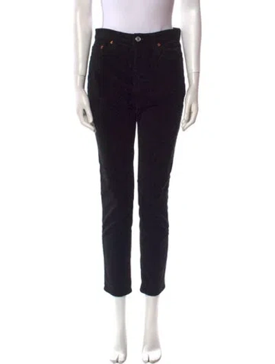 Pre-owned Re/done Straight Leg Pants In Black