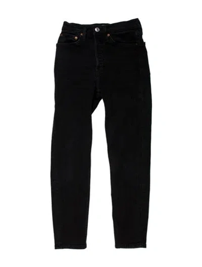 Pre-owned Re/done Straight Leg Pants In Black