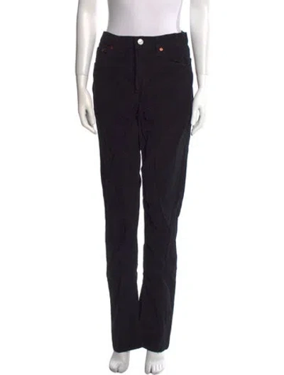 Pre-owned Re/done Straight Leg Pants In Black