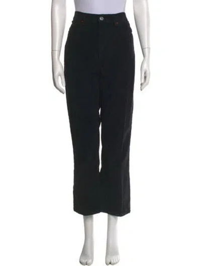 Pre-owned Re/done Straight Leg Pants In Black
