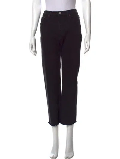 Pre-owned Re/done Straight Leg Pants In Black