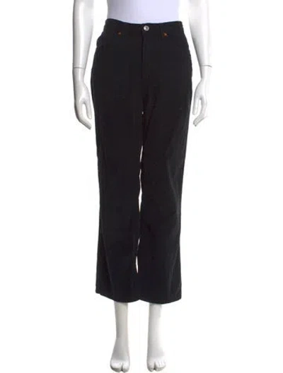 Pre-owned Re/done Straight Leg Pants In Black