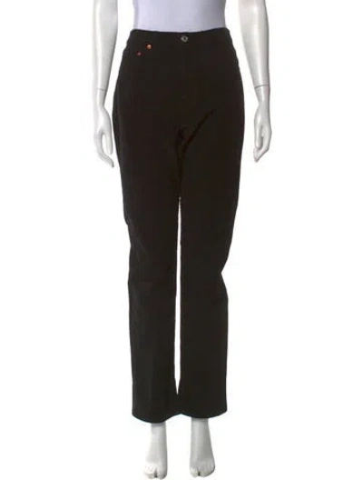 Pre-owned Re/done Straight Leg Pants In Black