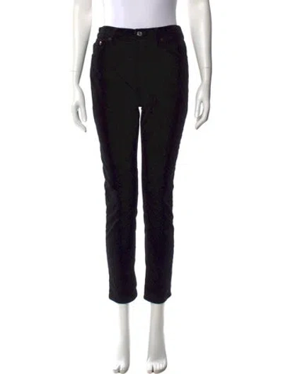 Pre-owned Re/done Straight Leg Pants In Black
