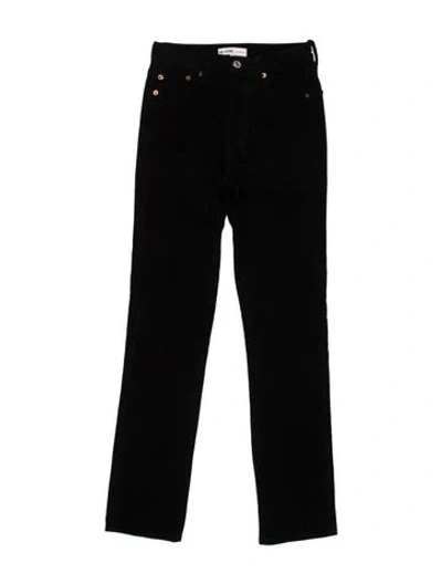 Pre-owned Re/done Straight Leg Pants In Black