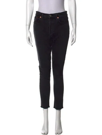 Pre-owned Re/done Straight Leg Pants In Black
