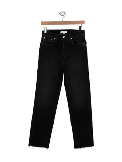 Pre-owned Re/done Straight Leg Pants In Black