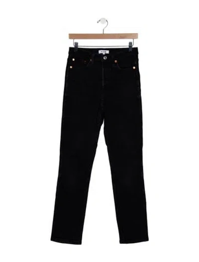 Pre-owned Re/done Straight Leg Pants In Black