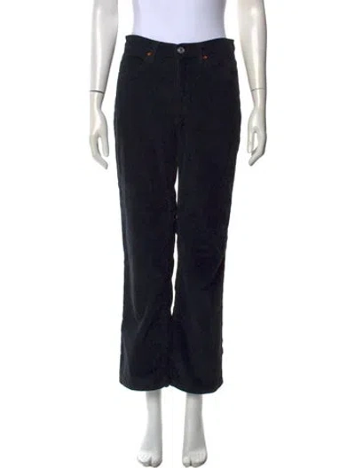 Pre-owned Re/done Straight Leg Pants In Black