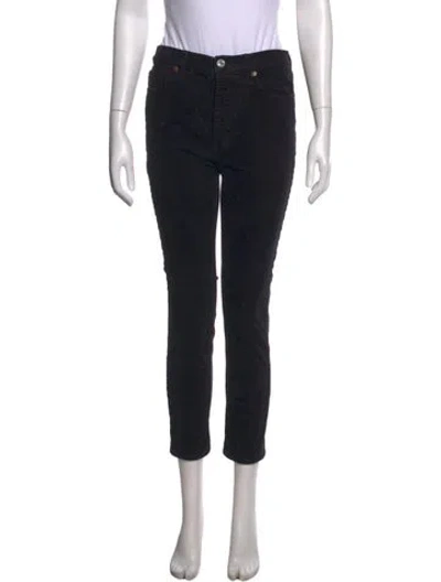 Pre-owned Re/done Straight Leg Pants In Black