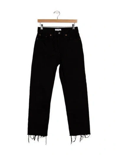 Pre-owned Re/done Straight Leg Pants In Black