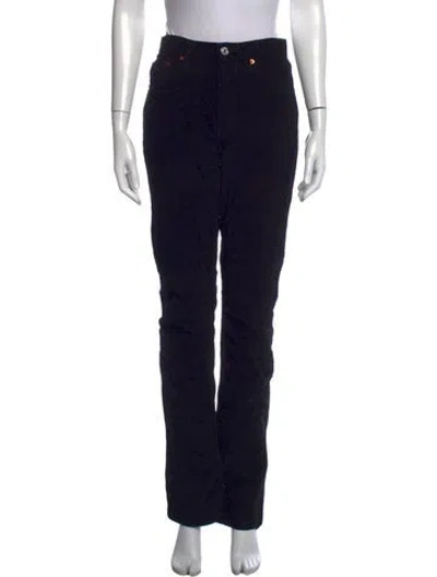 Pre-owned Re/done Straight Leg Pants In Black