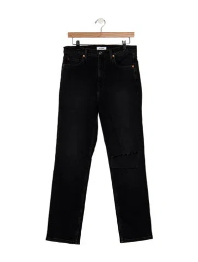 Pre-owned Re/done Straight Leg Pants In Black