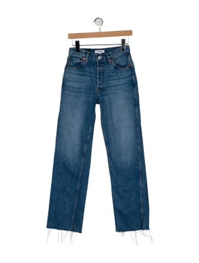 Pre-owned Re/done Straight Leg Pants In Blue
