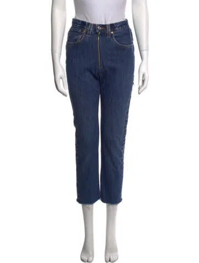 Pre-owned Re/done Straight Leg Pants In Blue