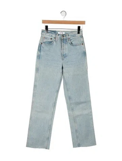 Pre-owned Re/done Straight Leg Pants In Blue