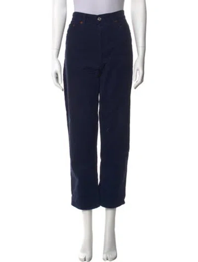 Pre-owned Re/done Straight Leg Pants In Blue