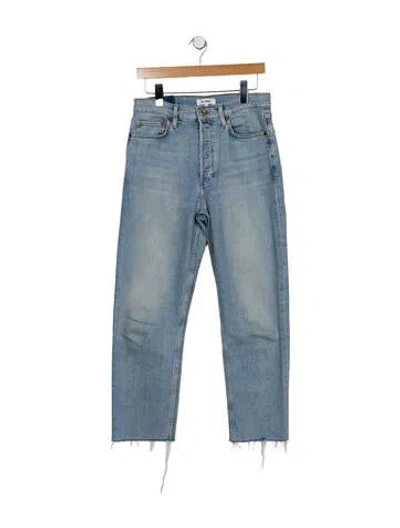 Pre-owned Re/done Straight Leg Pants In Blue