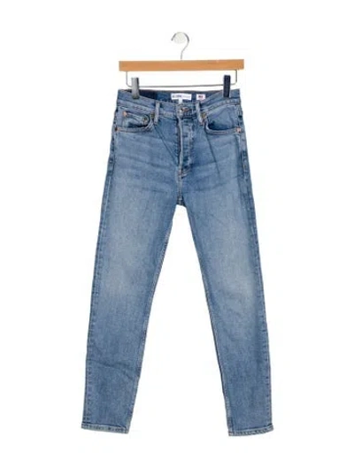 Pre-owned Re/done Straight Leg Pants In Blue