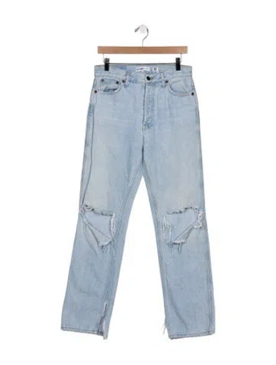 Pre-owned Re/done Straight Leg Pants In Blue