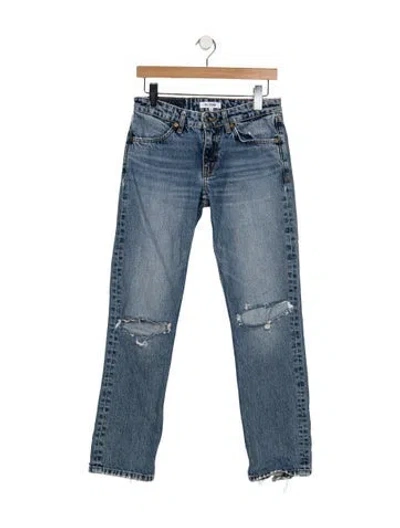 Pre-owned Re/done Straight Leg Pants In Blue