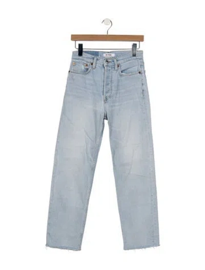 Pre-owned Re/done Straight Leg Pants In Blue