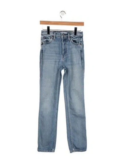 Pre-owned Re/done Straight Leg Pants In Blue