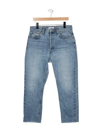 Pre-owned Re/done Straight Leg Pants In Blue