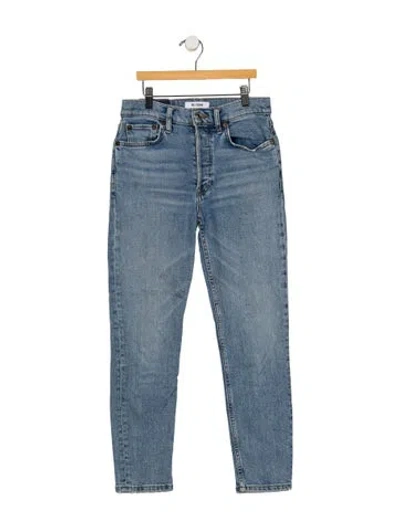 Pre-owned Re/done Straight Leg Pants In Blue