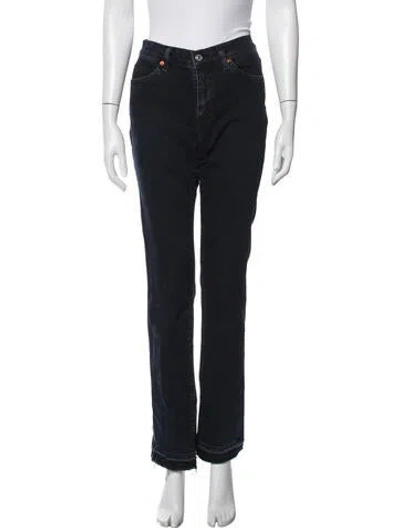 Pre-owned Re/done Straight Leg Pants In Blue