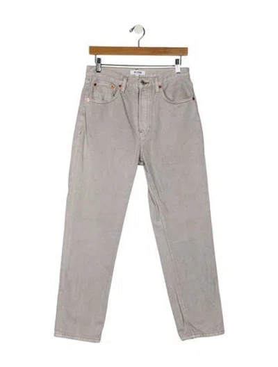 Pre-owned Re/done Straight Leg Pants In Gray