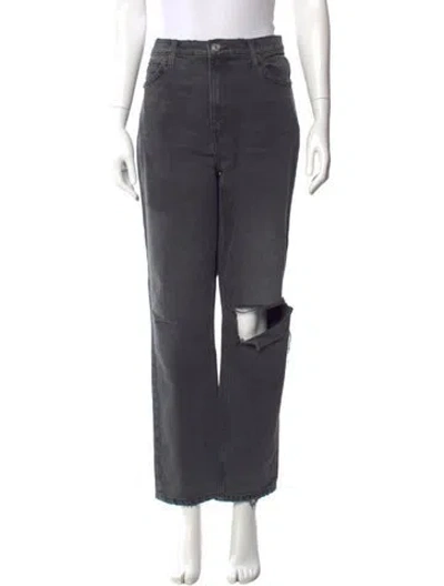 Pre-owned Re/done Straight Leg Pants In Gray