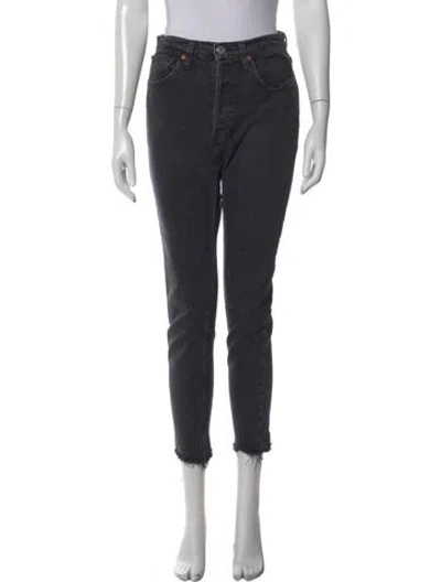Pre-owned Re/done Straight Leg Pants In Gray