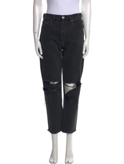 Pre-owned Re/done Straight Leg Pants In Green