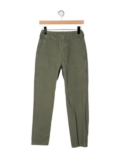 Pre-owned Re/done Straight Leg Pants In Green