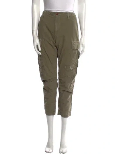 Pre-owned Re/done Straight Leg Pants In Green