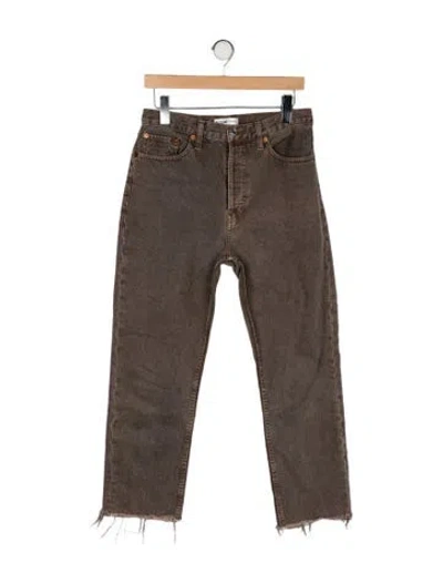 Pre-owned Re/done Straight Leg Pants In Green