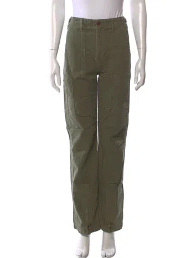 Pre-owned Re/done Straight Leg Pants In Green
