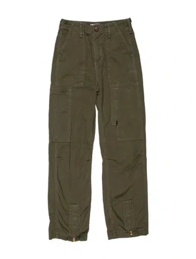 Pre-owned Re/done Straight Leg Pants In Green