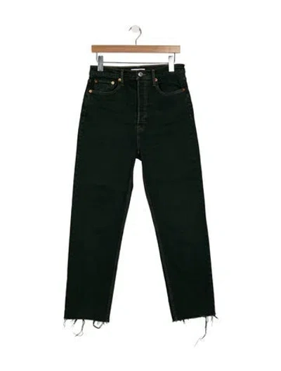 Pre-owned Re/done Straight Leg Pants In Green