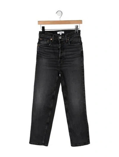 Pre-owned Re/done Straight Leg Pants In Grey