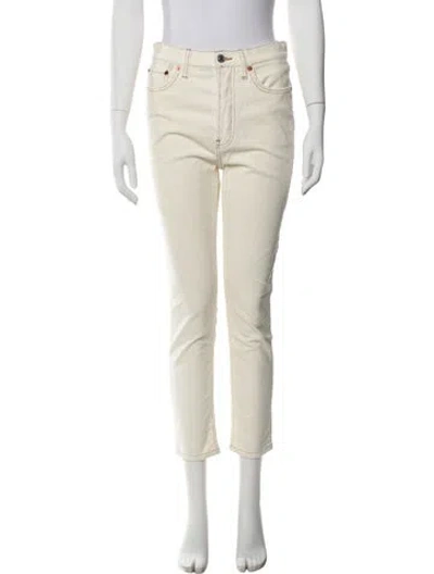 Pre-owned Re/done Straight Leg Pants In Neutral