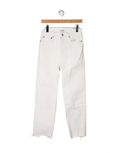 Pre-owned Re/done Straight Leg Pants In Neutral