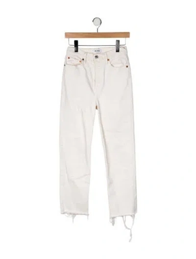 Pre-owned Re/done Straight Leg Pants In Neutral