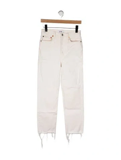 Pre-owned Re/done Straight Leg Pants In Neutral