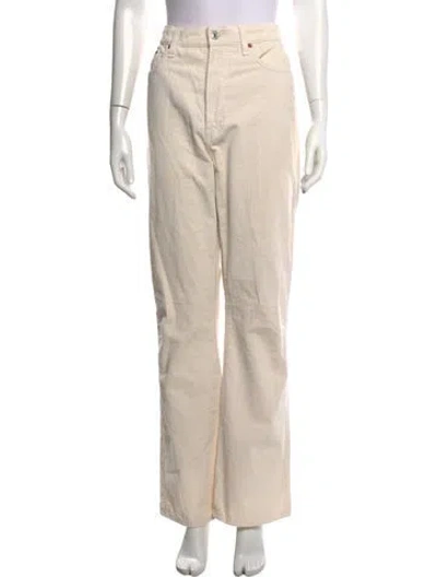 Pre-owned Re/done Straight Leg Pants In Neutral